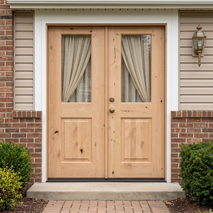 5/0x6/8 Knotty Alder 1/2 Lite Prehung Exterior Double Door