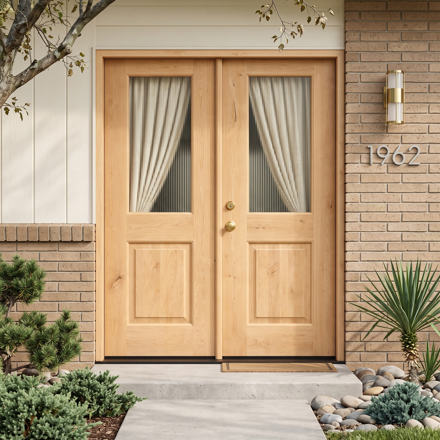 5/0x6/8 Knotty Alder 1/2 Lite Prehung Exterior Double Door