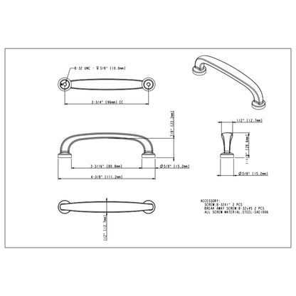 Weser 96 mm Center-to-Center Bar Pull
