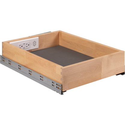 15" Charging Drawer for Kitchen with In-Drawer Outlets & Charging Ports