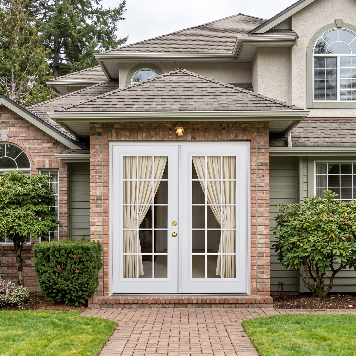 6/0x6/8 15 Lite Exterior Prehung Primed Fiberglass Door