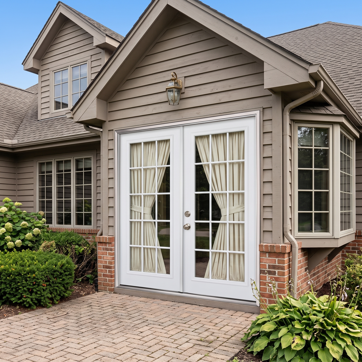 6/0x6/8 15 Lite Exterior Prehung Primed Fiberglass Door