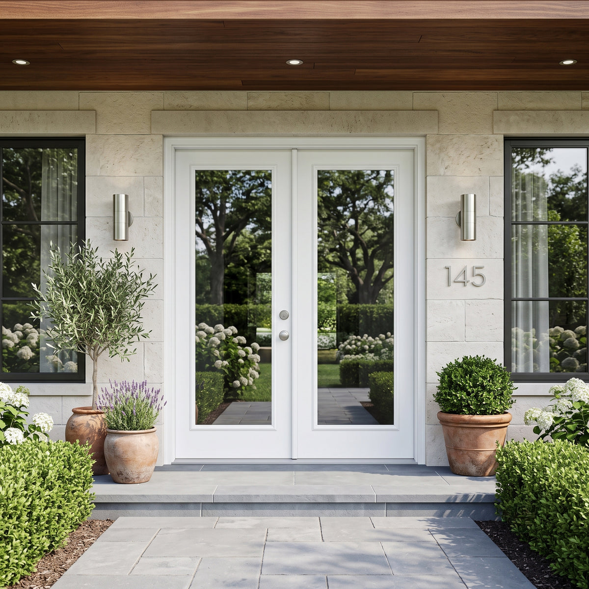 6/0x6/8 Clearview Exterior Prehung Primed Fiberglass Door