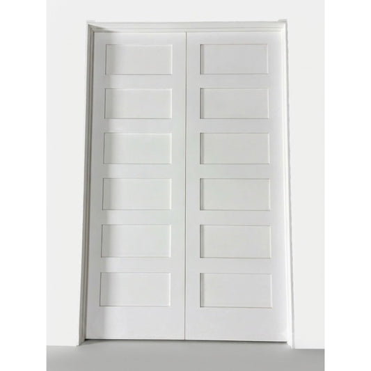 6/0x8/0 5 Panel Shaker Prehung French Interior Door