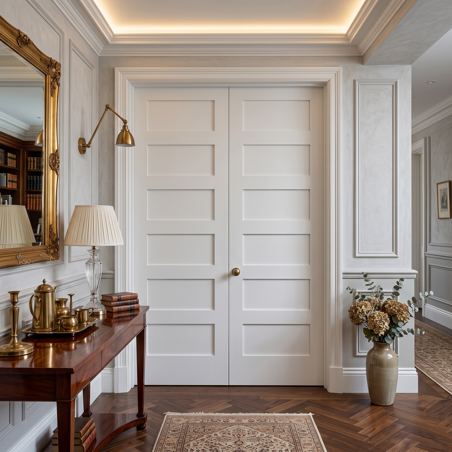 6/0x8/0 5 Panel Shaker Prehung French Interior Door