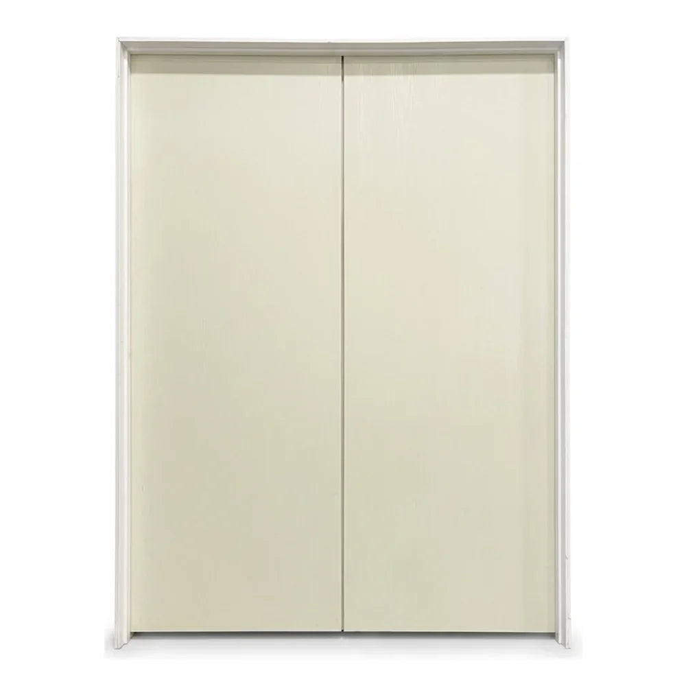 6 ft x 6 ft 8 in Flush Hollow Core Primed Prehung Interior French Door