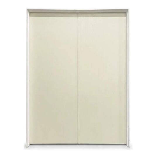 6 ft x 6 ft 8 in Flush Hollow Core Primed Prehung Interior French Door