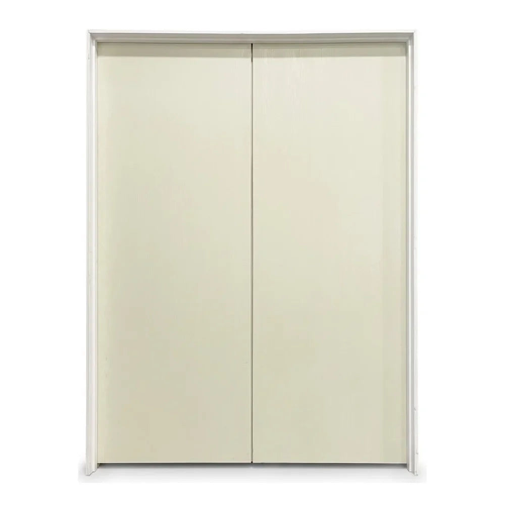 6 ft x 6 ft 8 in Flush Solid Core Primed Prehung Interior French Door
