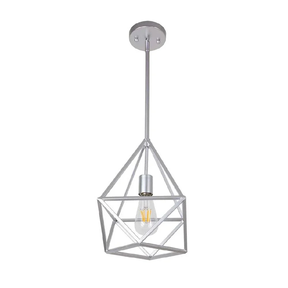 Vivio Vega 1-Light Cage Pendant - Silver