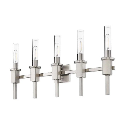 Vivio Roma 5-Light Clear Tube Glass Vanity - NK T10 8.5W LED 4K