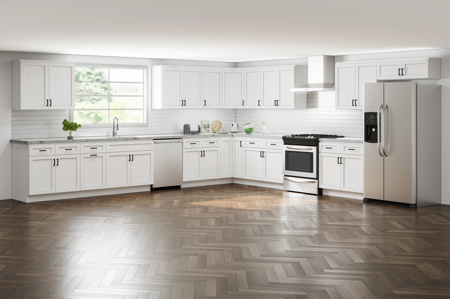 Pioneer Shaker White 15x15 Kitchen