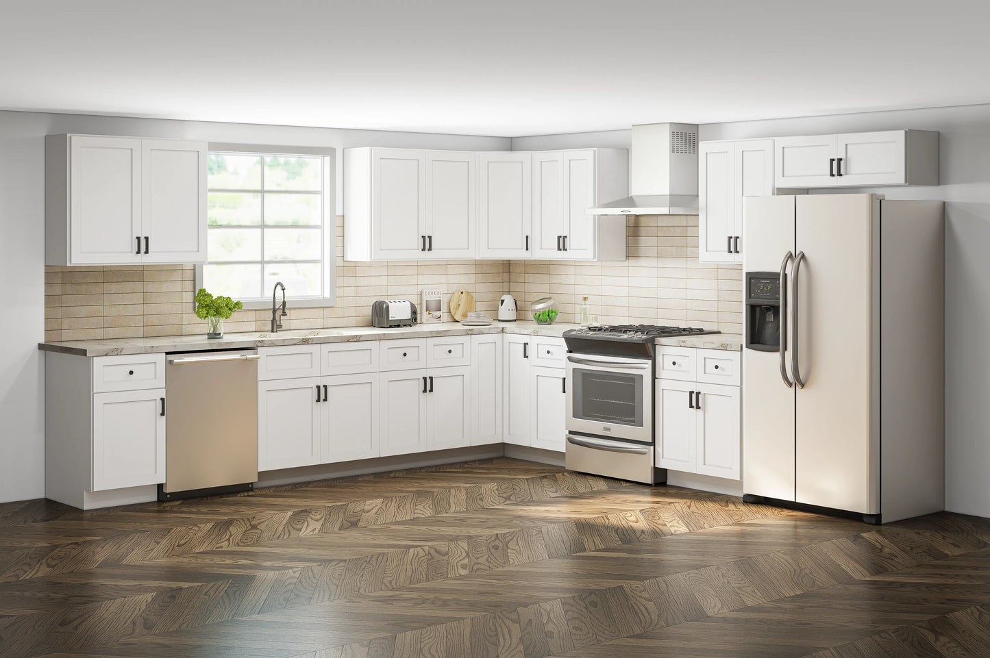 KCD Shaker White 12x12 Kitchen