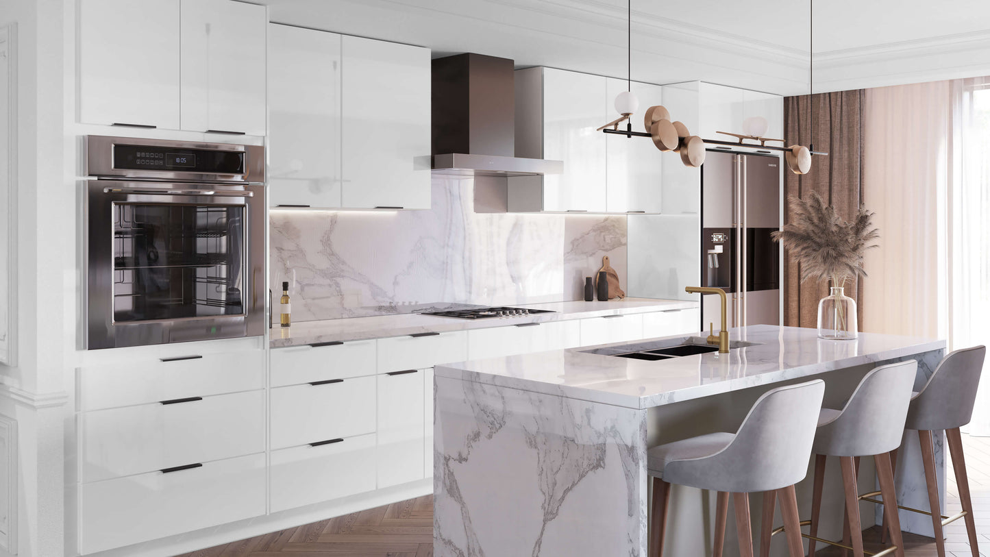 Fabuwood Illume Catalina Bianco Gloss Door Sample