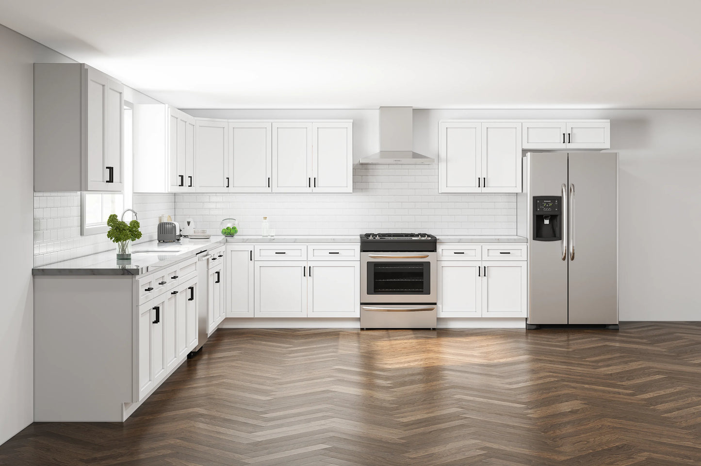 Pioneer Shaker White 15x15 Kitchen