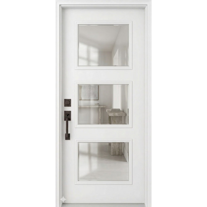 Masonite 3/0x6/8 Single Prehung 3 Lite Fiberglass Door