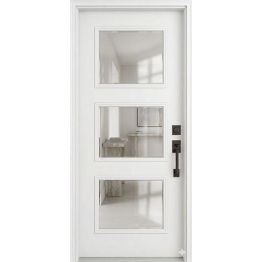Masonite 3/0x6/8 Single Prehung 3 Lite Fiberglass Door