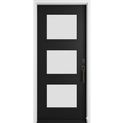 Masonite 3/0x6/8 Single Prehung 3 Lite Fiberglass Door