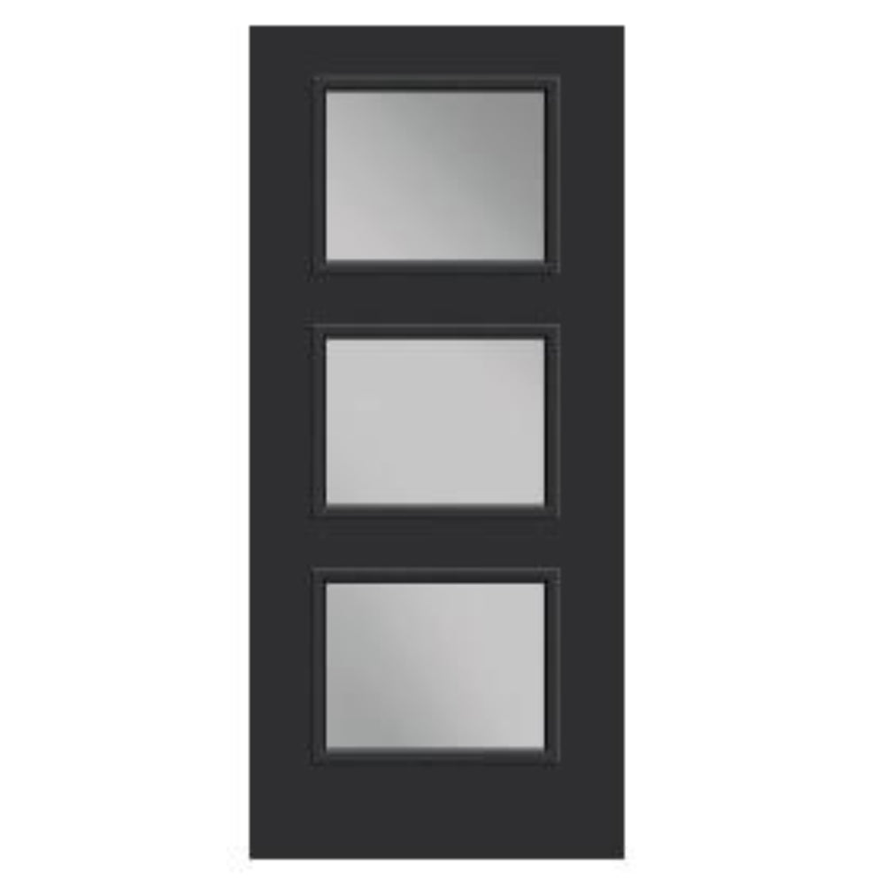Masonite 3/0x6/8 Single Prehung 3 Lite Fiberglass Door