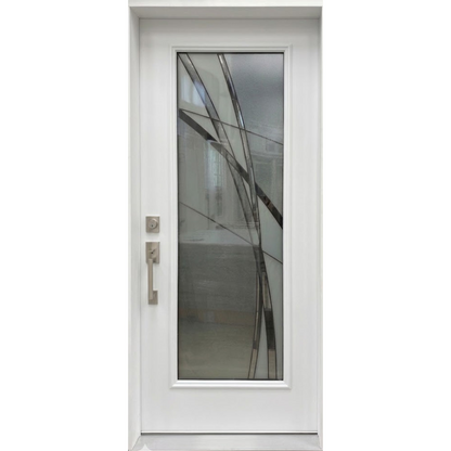 Masonite Kordella 3/0x6/8 Single Prehung Full Lite Fiberglass Door