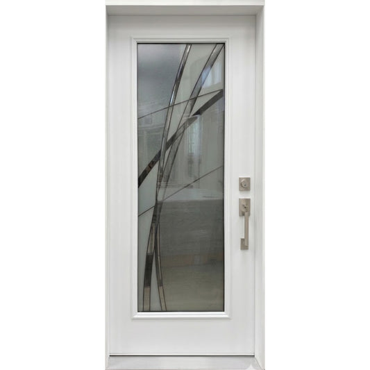 Masonite Kordella 3/0x6/8 Single Prehung Full Lite Fiberglass Door
