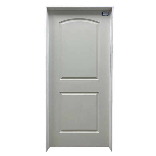 Raised 2-Panel Hollow Core Primed MDF Prehung Interior Door