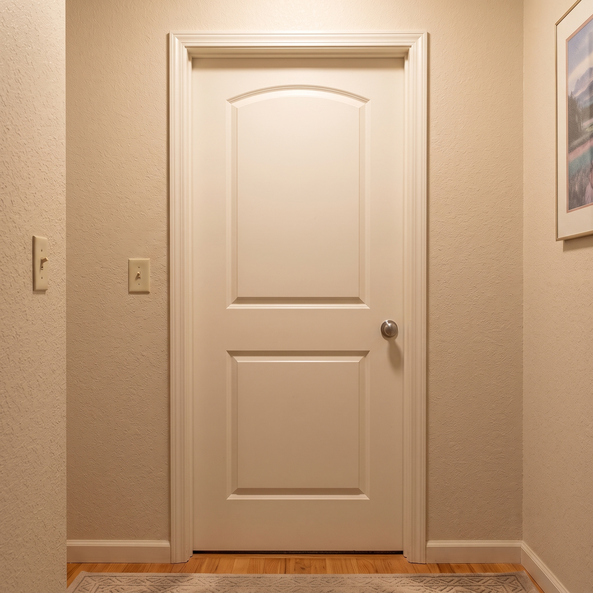Raised 2-Panel Hollow Core Primed MDF Prehung Interior Door