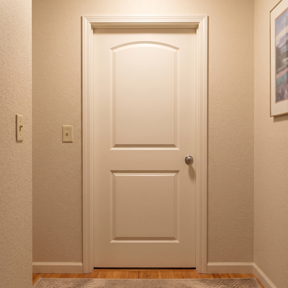 Raised 2-Panel Hollow Core Primed MDF Prehung Interior Door