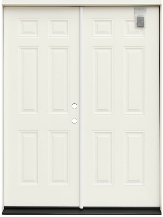 5/0x6/8 6 Panel Steel Prehung Double Door
