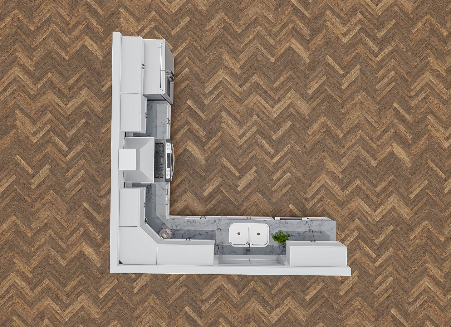 Pioneer Shaker White 12x12 Kitchen