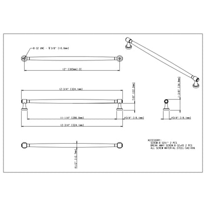 Jules 305 mm Center-to-Center Bar Pull