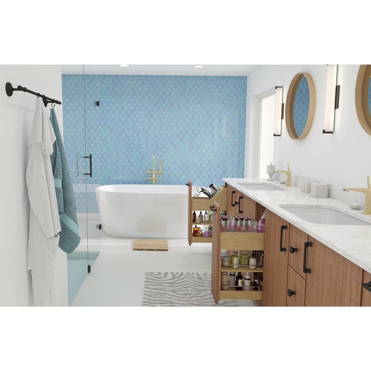 8" "No Wiggle" Soft-close Vanity Cabinet Pullout