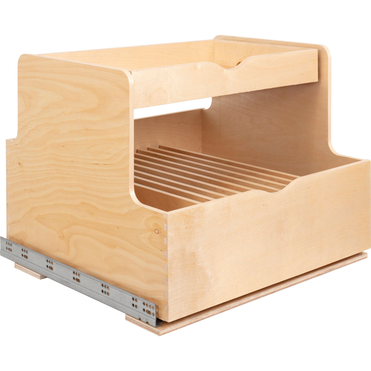 27" Wood Double Drawer Cookware Rollout