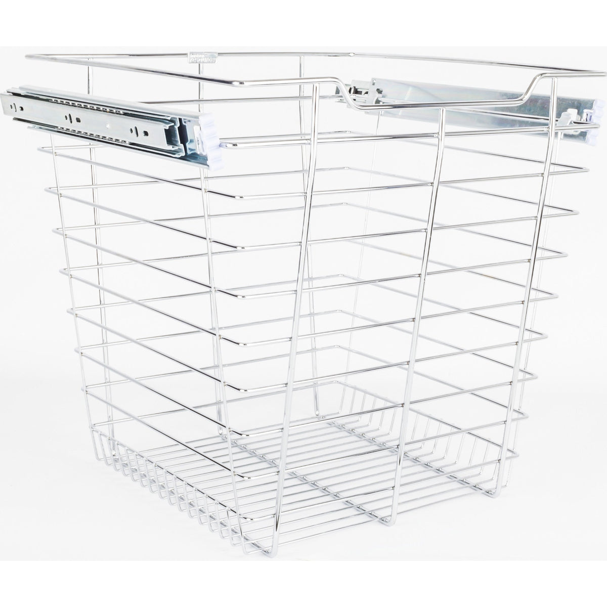 Chrome Closet Pullout Basket with Slides 16"D x 17"W x 17"H