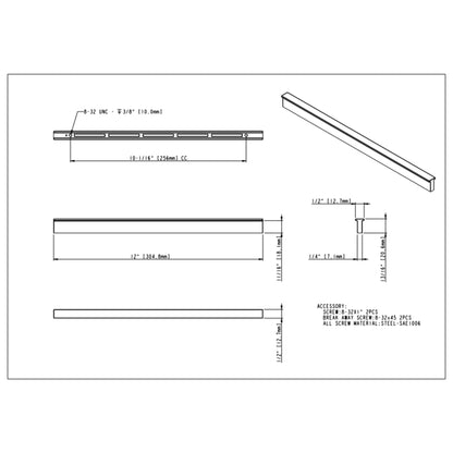 Brewer 256 mm Center-to-Center Pinch Pull