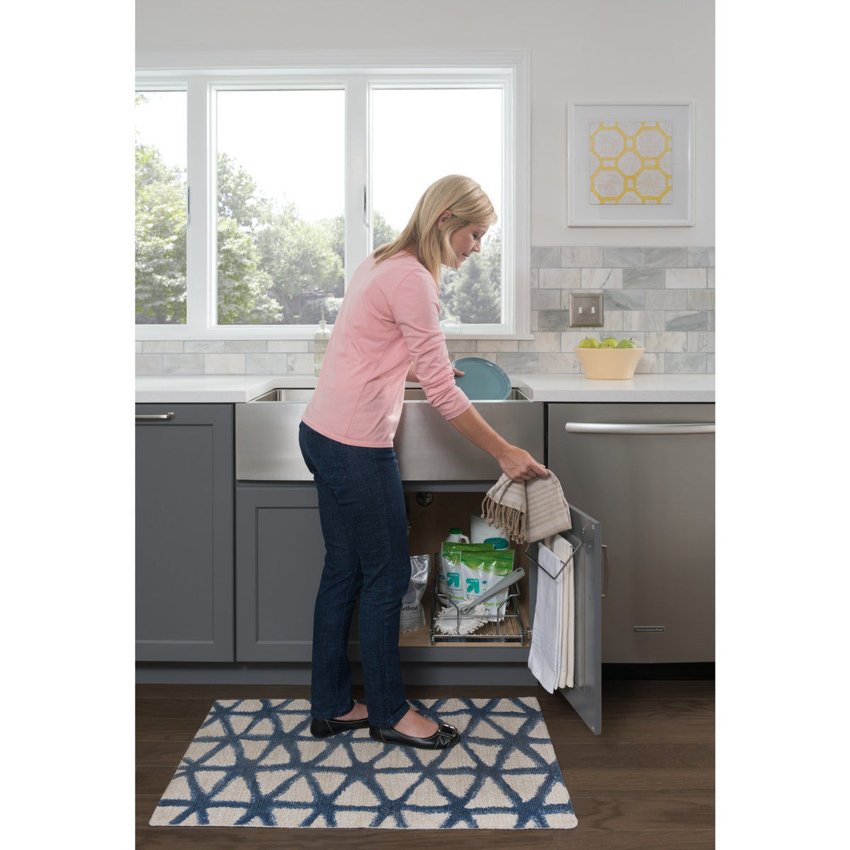 Door Mount 3-Tier Dishcloth Rack