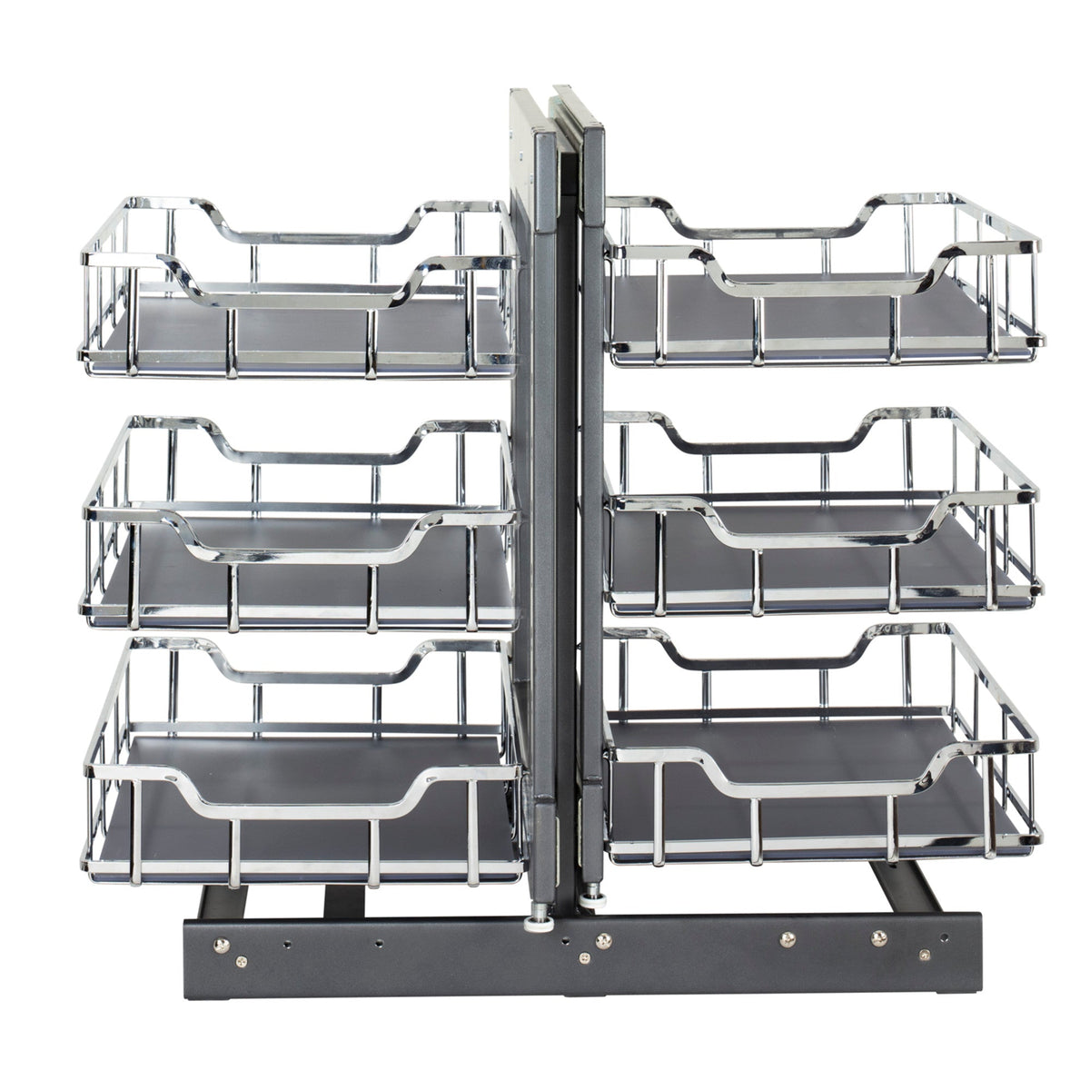 18" Polished Chrome STORAGE WITH STYLE® Full-Height Blind Corner Organizer