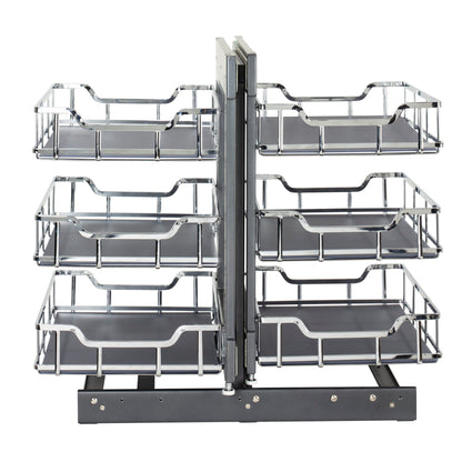 18" Polished Chrome STORAGE WITH STYLE® Full-Height Blind Corner Organizer