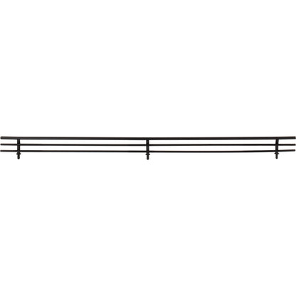 23" Wide Matte Black Wire Shoe Fence for Shelving