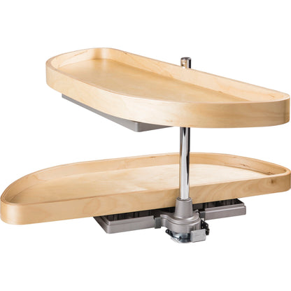 32" Wood Half-Moon Lazy Susan