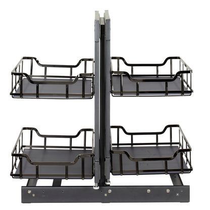 15" Black Nickel STORAGE WITH STYLE® Full-Height Blind Corner Organizer