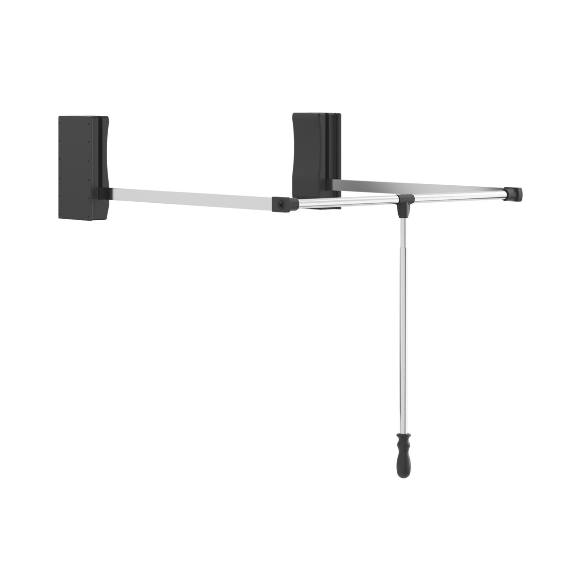 Chrome Expandable Wardrobe Lift for 33" - 48" Openings