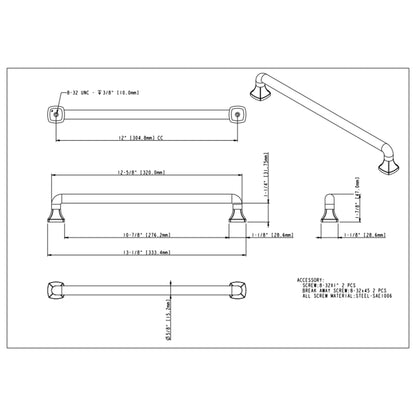 Griffin 12" Center-to-Center Appliance Pull