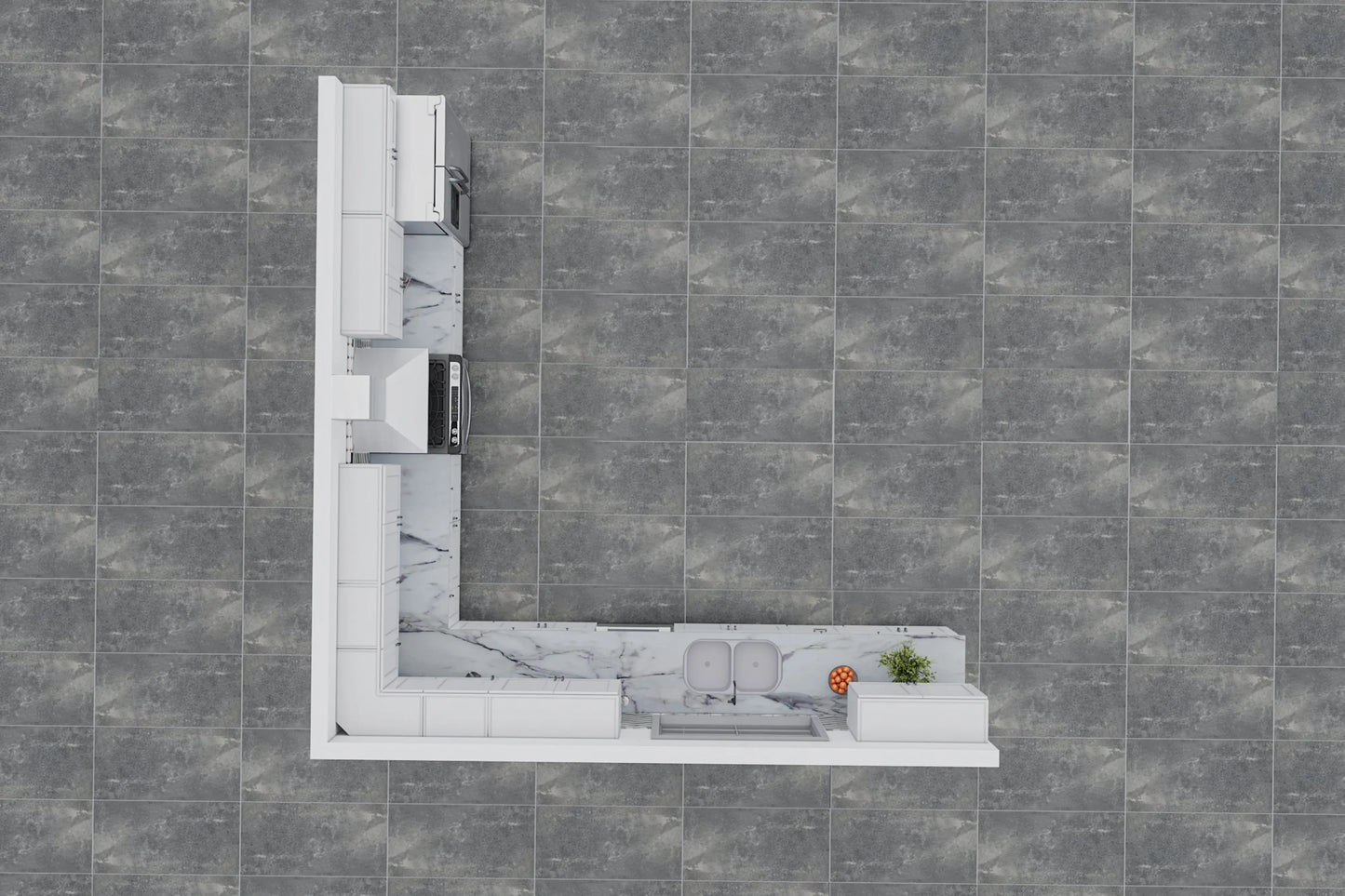 Fabuwood Allure Galaxy Frost 15x15 Kitchen