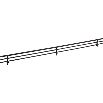 23" Wide Matte Black Wire Shoe Fence for Shelving