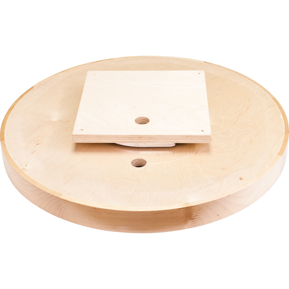 18" Round Wood Lazy Susan Shelf with Swivel