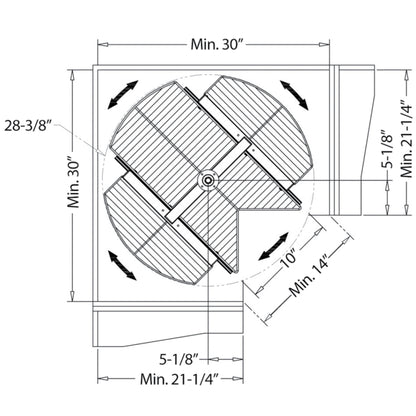 Easy 360 Lazy Susan Rotating Corner Organizer