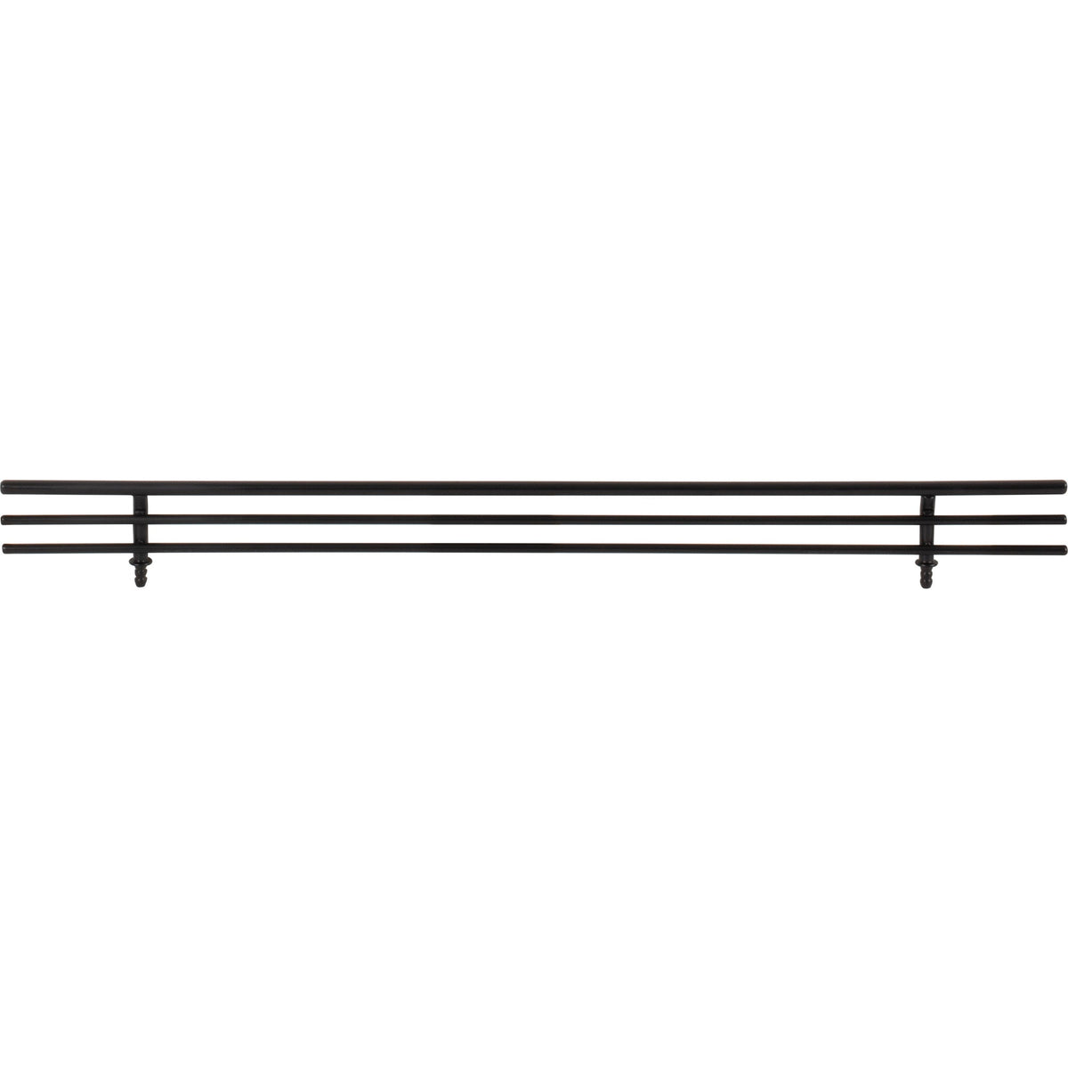 17" Wide Matte Black Wire Shoe Fence for Shelving