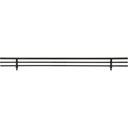 17" Wide Matte Black Wire Shoe Fence for Shelving
