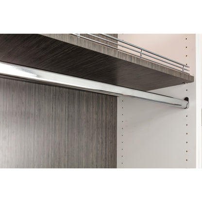 40 Chrome 19/32"x1-3/16"x8' Oval Steel Closet Rods