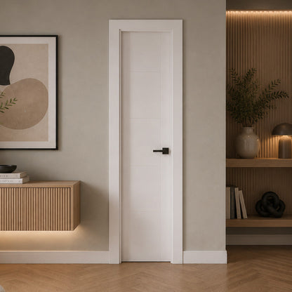 18 in. x 80 in. Berkley Honeycomb Core Primed White MDF Prehung Interior Door